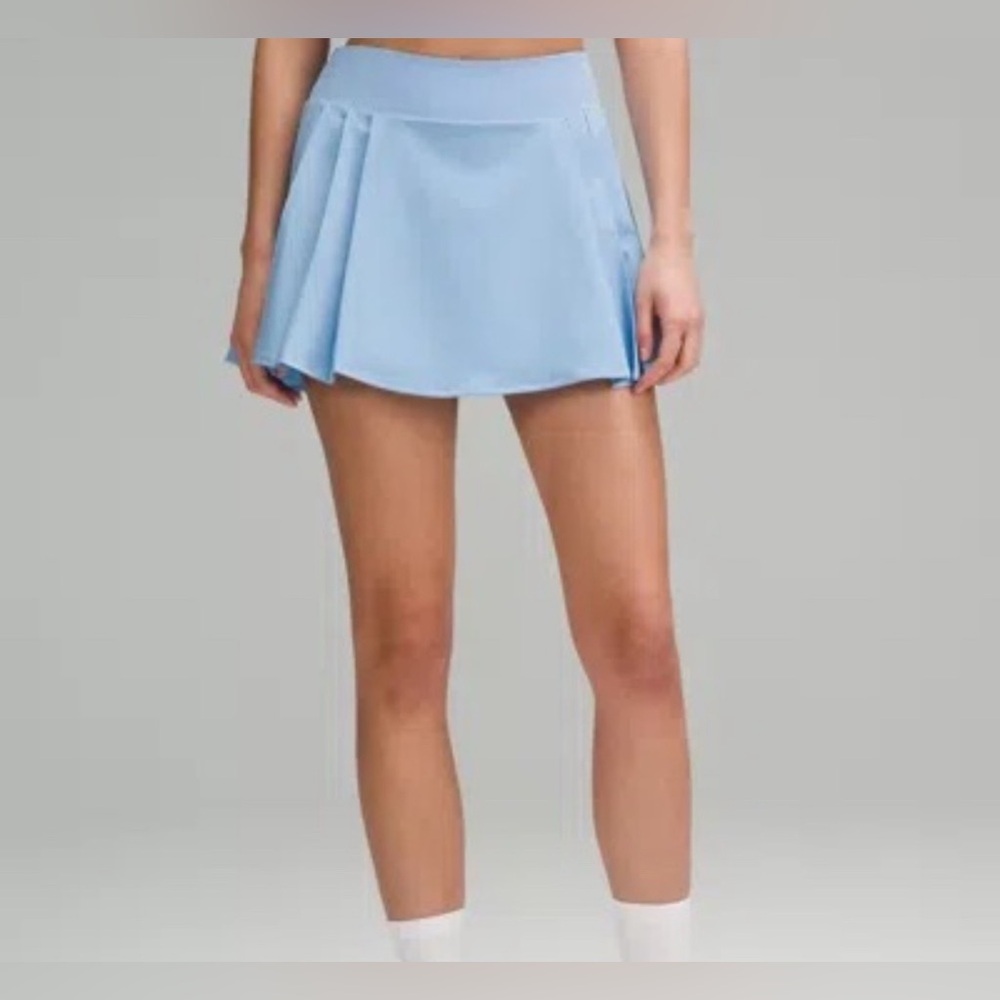 NWOT Lululemon Side-Pleat High-Rise Tennis Skirt in Blue - Size 14